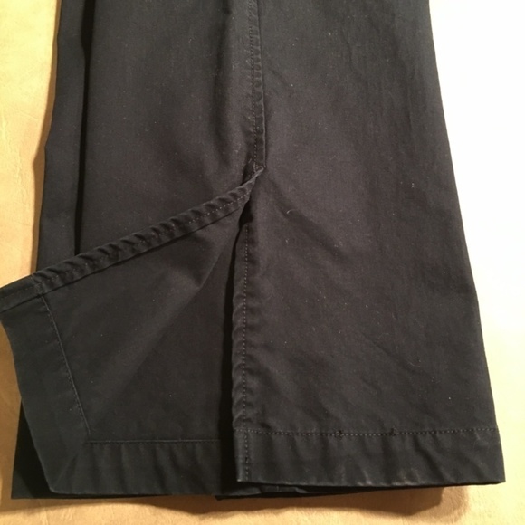 BANANA REPUBLIC 100% Cotton Flat Front TROUSERS, BLACK, NWOT, Women’s 10 - Picture 7 of 8
